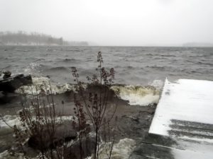 ely, winter, burntside, waves, whitecaps