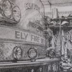 Fire Truck pencil drawing 18x11