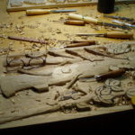 Birch on Butternut carving