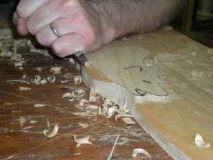 Carving the wolf