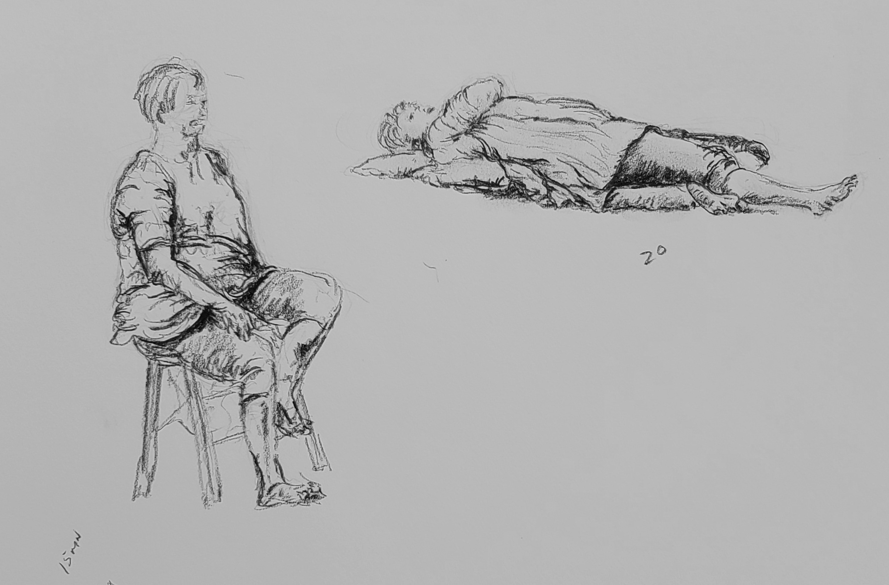 9/14/19 AWE figure drawing session, John Huisman