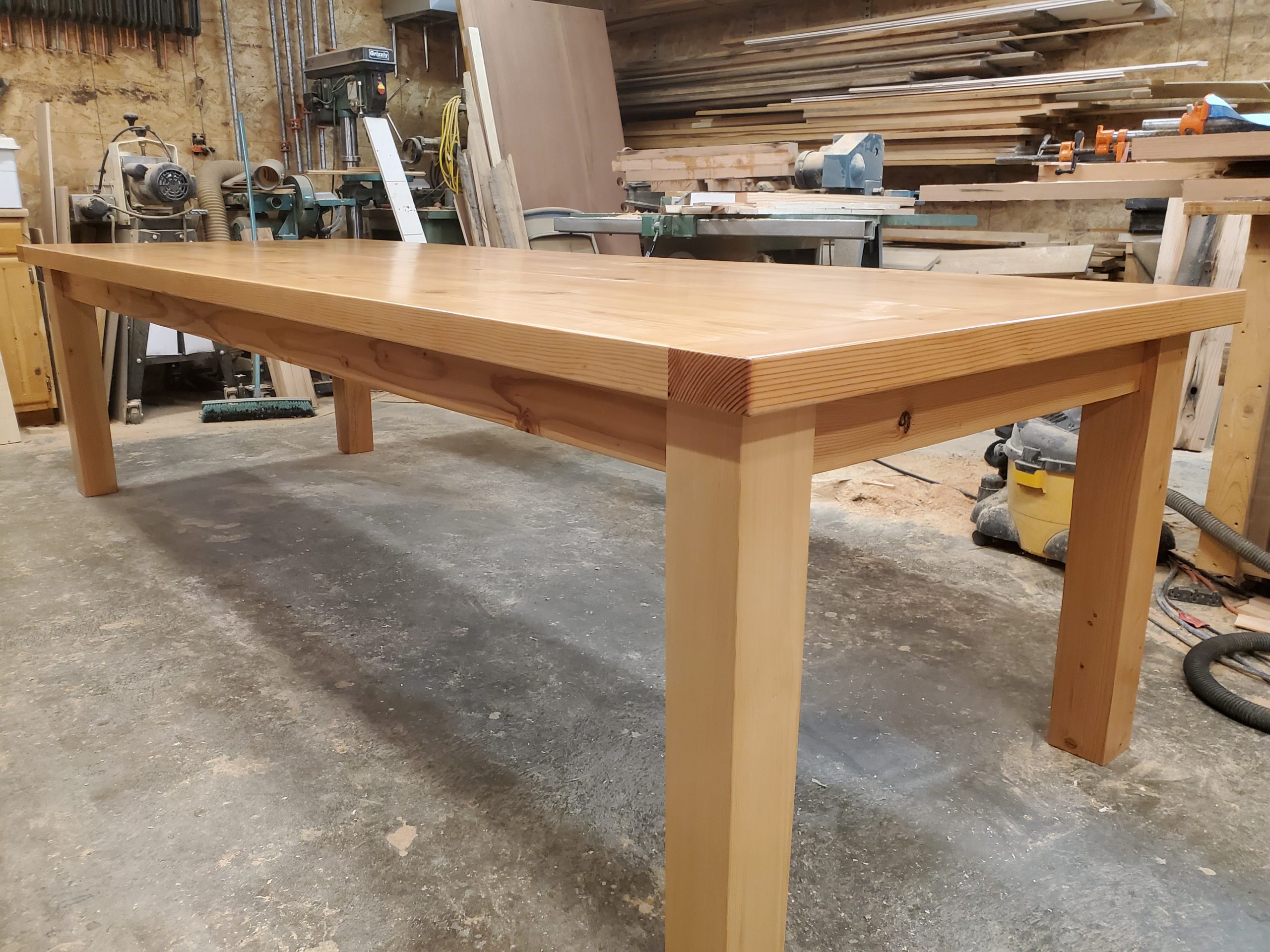 Slabs from 100 year old Doug Fir Beams for custom table being built by John Huismann