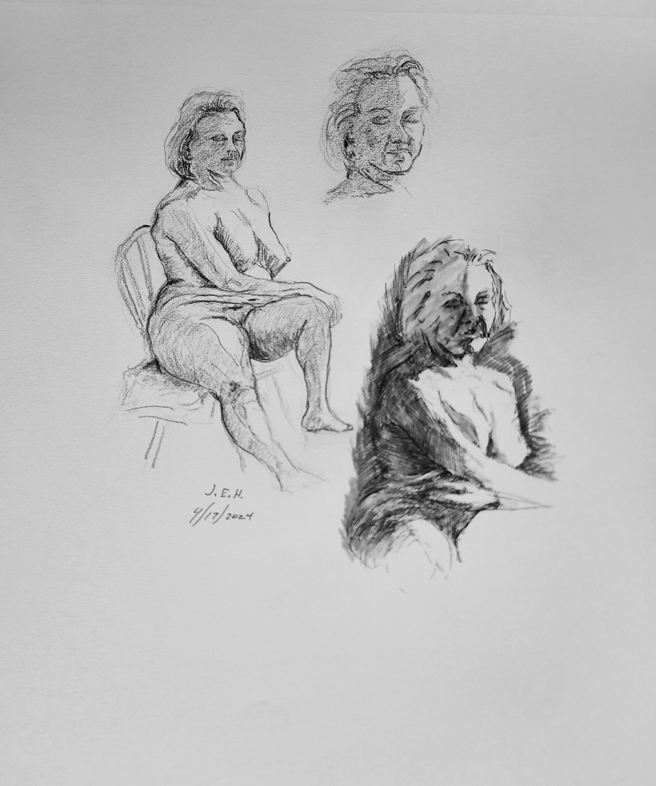 4-17-24 OT long Figure drawing , John Huisman