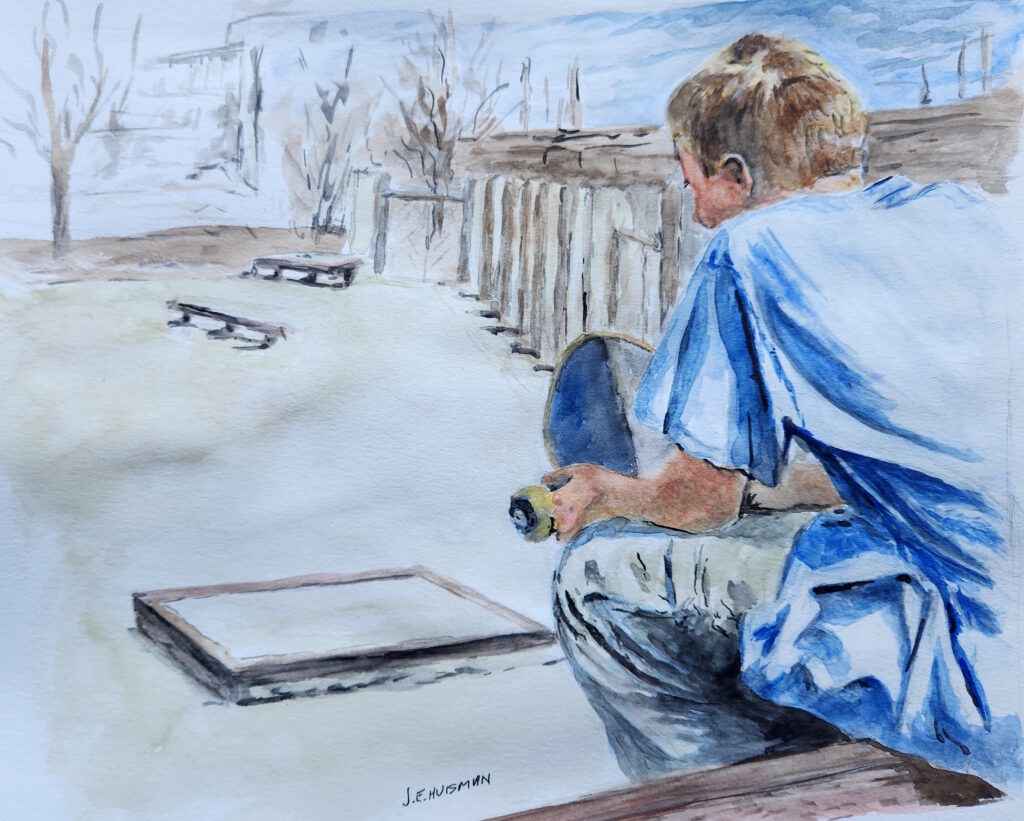 Oil painting by John Huisman