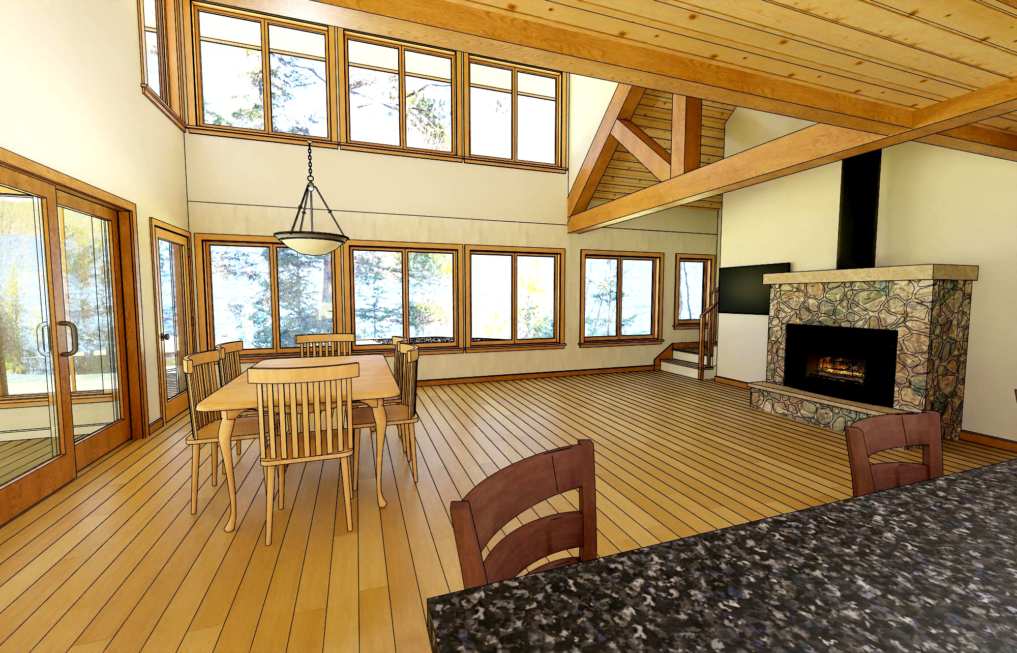 living room fireplace sample