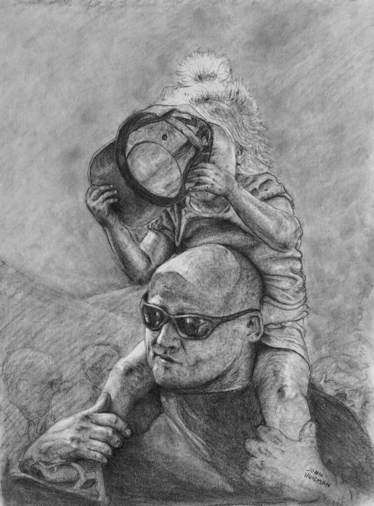 Inflection, 13x17.5, charcoal on paper